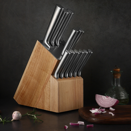 12 قطع المطبخ المنزلية الطبخ الطبخ الفولاذ المقاوم للصدأ السكاكين مجموعات